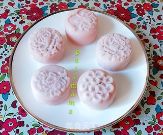 雪媚娘豆沙月饼的做法步骤:15