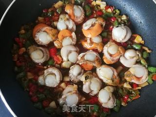 酱炒扇贝肉的做法步骤:8