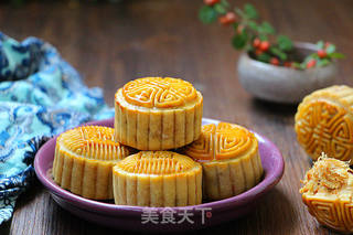 广式肉松芸豆月饼的做法步骤:21