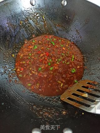 尖椒肉末炸酱荞面的做法步骤:8