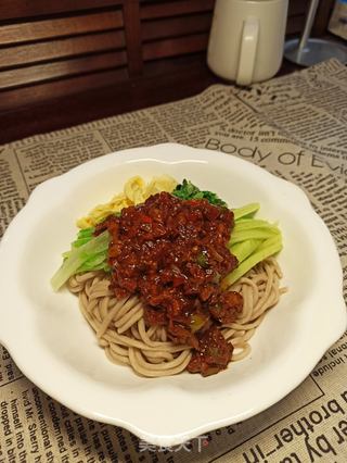 尖椒肉末炸酱荞面的做法步骤:17