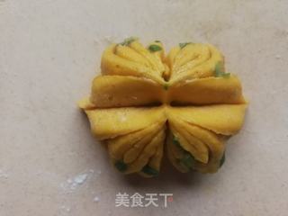 葱香椒盐南瓜花卷的做法步骤:15