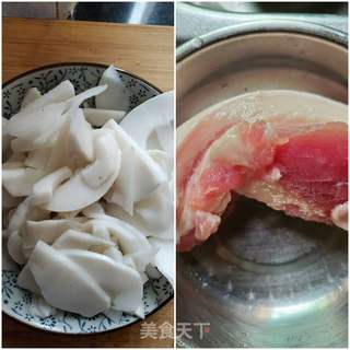 五花肉炒竹笋的做法步骤：1