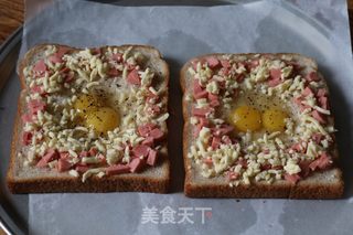 烤火腿吐司片的做法步骤：6