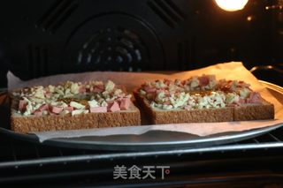 烤火腿吐司片的做法步骤：7