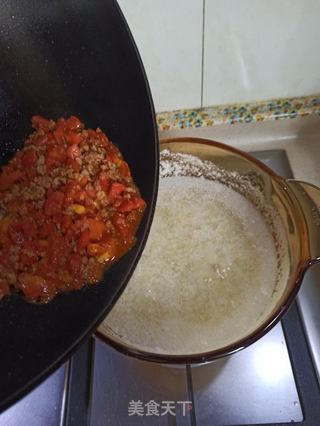 番茄牛肉糯玉米粥的做法步骤:10