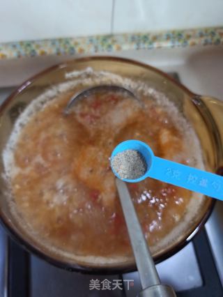番茄牛肉糯玉米粥的做法步骤:11