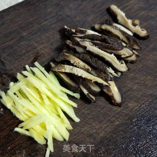 香菇鸡丝粥的做法步骤:5