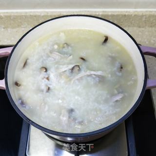 香菇鸡丝粥的做法步骤:14