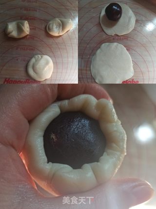 麻薯肉松蛋黄酥的做法步骤:12
