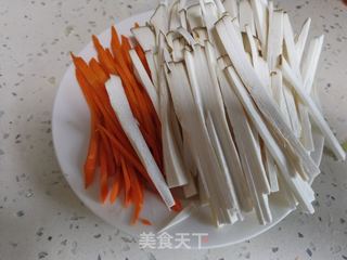 肉丝炒杏鲍菇的做法步骤:3