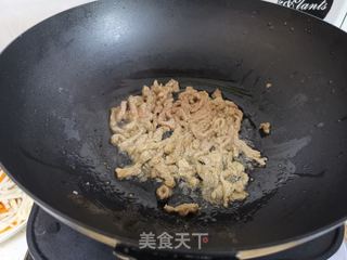 肉丝炒杏鲍菇的做法步骤:7