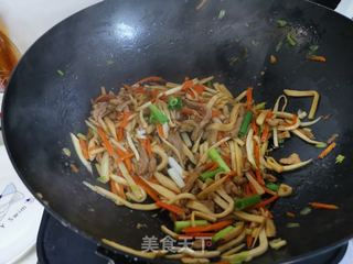 肉丝炒杏鲍菇的做法步骤:12