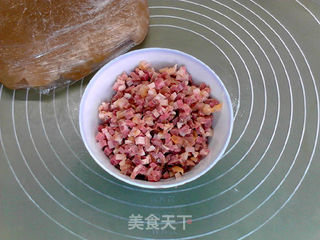 栗蓉火腿月饼的做法步骤:7