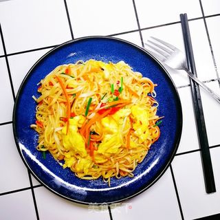 鸡蛋炒面的做法步骤:14