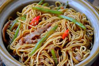 豆角肉丝焖面的做法步骤:17