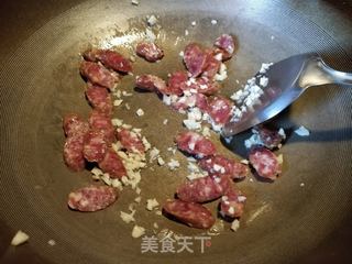 腊肠炒芥兰的做法步骤：5