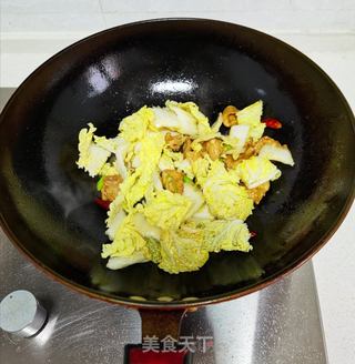 白菜粉条炖肉片的做法步骤：7
