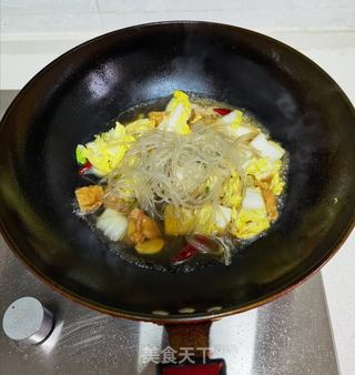 白菜粉条炖肉片的做法步骤：8