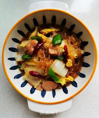 白菜粉条炖肉片的做法步骤：10