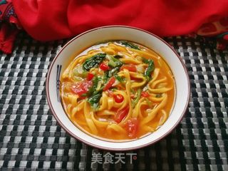 菠菜胡萝卜面条的做法步骤:23