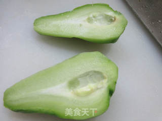 培根炒佛手瓜的做法步骤：4