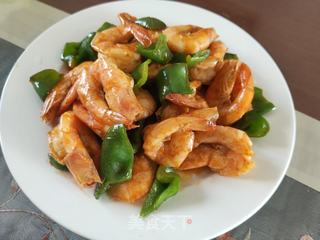 青虾炒辣椒的做法步骤：10