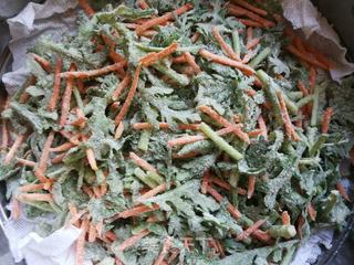 蒸炒茼蒿胡萝卜丝的做法步骤:8