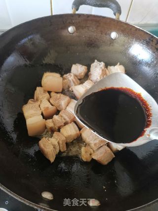 百叶结烧肉的做法步骤:7