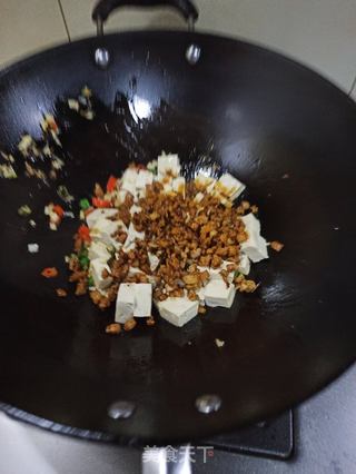 家常肉末炖豆腐的做法步骤:7