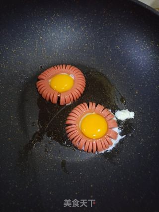 太阳花煎蛋的做法步骤：6