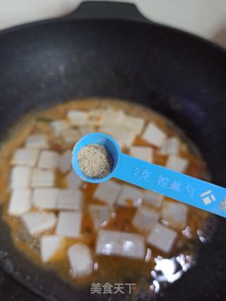 金汤虾仁豆腐的做法步骤:9