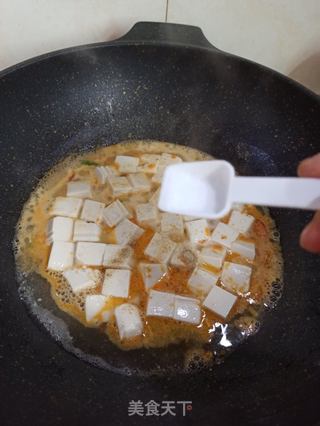 金汤虾仁豆腐的做法步骤:10