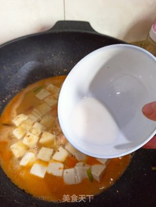 金汤虾仁豆腐的做法步骤:12