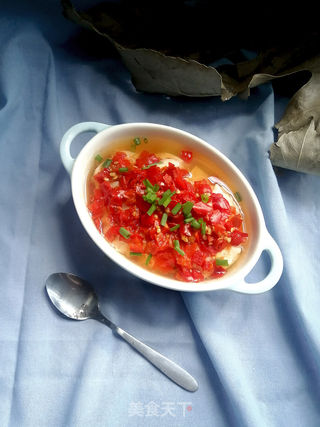 剁椒鱼片蒸豆腐的做法步骤:7