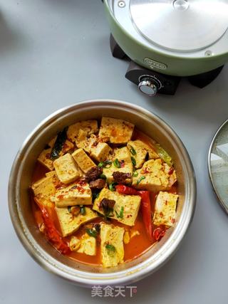 浓香醇厚的玉米牛肉酱煨豆腐的做法步骤:2