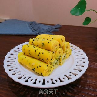黑芝麻蛋卷的做法步骤：9