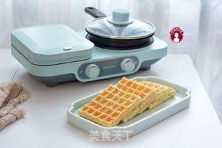 香葱芝麻肉松华夫饼的做法步骤：14