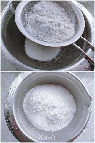 豆沙桂花蒸米糕的做法步骤:3