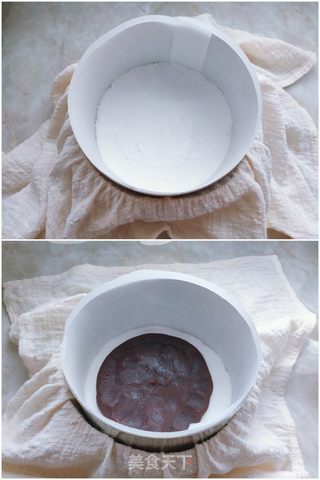 豆沙桂花蒸米糕的做法步骤:4