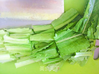 麻酱拌油麦菜的做法步骤:2