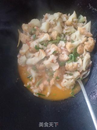 肉末花菜的做法步骤:7