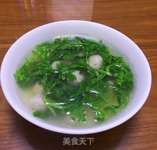 茼蒿鱼丸汤的做法步骤：6