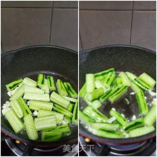 鸡胗扒青瓜的做法步骤:6