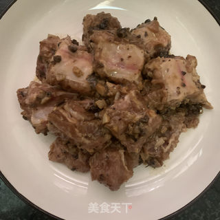 黑椒豆鼓蒸排骨的做法步骤：6