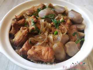 紫土豆粉条炖排骨的做法步骤:17