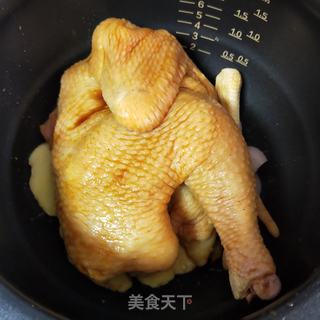 电饭锅盐焗鸡的做法步骤：7