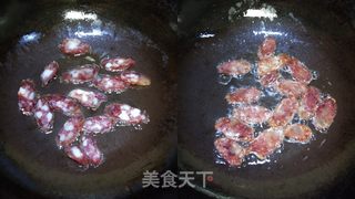 腊肠炒芥兰 的做法步骤:7