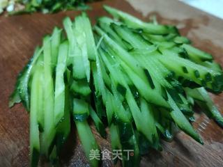 虾仁荞麦凉面的做法步骤:5