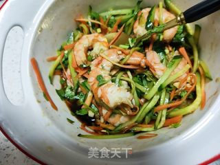 虾仁荞麦凉面的做法步骤:10